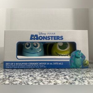 Disney Pixar Monsters Inc, Bioworld. Set of two ceramic mugs. 16 oz
